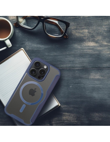 Étui Smart Mag pour IPHONE 16 PRO MAX compatible avec MagSafe bleu