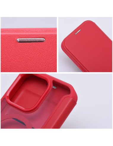 Étui Smart Mag pour IPHONE 16 PRO MAX compatible avec MagSafe rouge