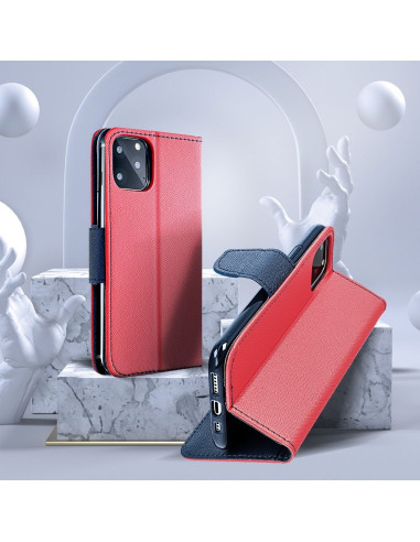 Etui pour IPHONE 16 PRO MAX rouge / bleu marine