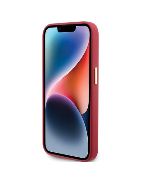 Coque GUESS pour IPHONE 15 Pro GUHCP15LSMBSLM (Silicone Script Metal Logo & Frame) magenta