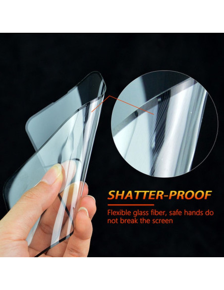 Verre hybride BESTSUIT FLEXIBLE 5D Full Glue - APP iPhone 16 Plus NOIR