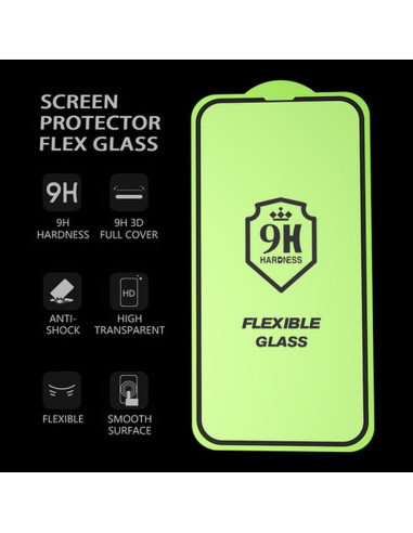 Verre hybride BESTSUIT FLEXIBLE 5D Full Glue - APP iPhone 16 Pro NOIR