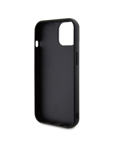 Coque GUESS pour IPHONE 13 / 14 / 15 GUHCP15SPSQSQSK (Quilted Metal Logo) noir