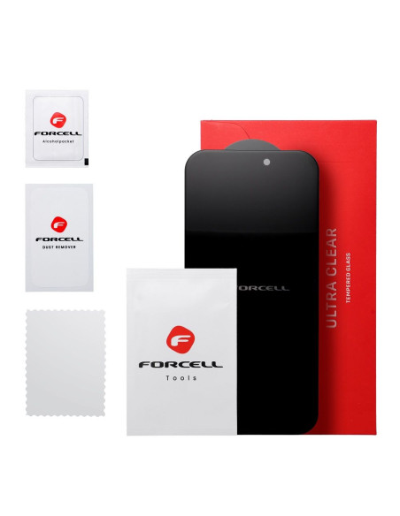 Verre trempé Forcell - pour Iphone 13 Pro Max / 14 Plus noir