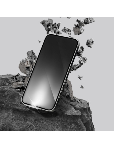 Forcell Verre trempé ultra clair - pour Iphone 16 Plus noir