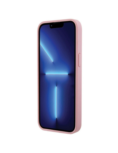 Véritable GUESS Case GUHCP15LP4EPMP pour iPhone 15 PRO (Quilted 4G Classic / Pink)