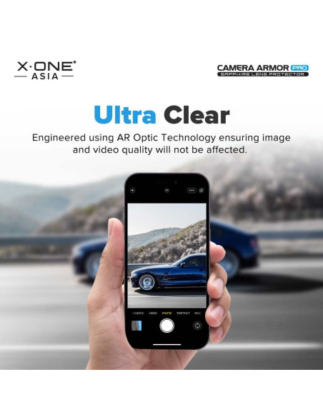 Verre trempé X-ONE pour objectif de caméra Camera Armor Pro - pour iPhone 16/16 Plus