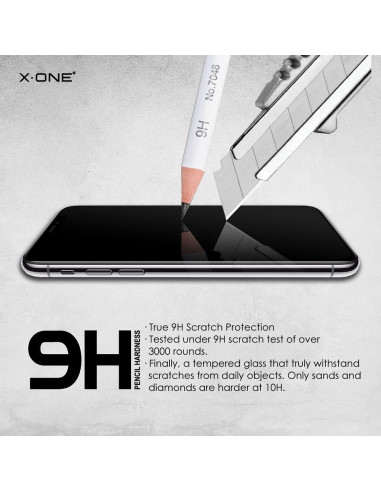 Verre trempé X-ONE Full Cover Extra Strong Mat - APP IPHO 16 Pro (full glue) NOIR