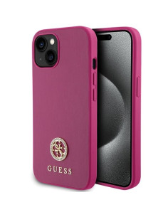 Coque GUESS pour IPHONE 13 / 14 / 15 GUHCP15SPS4DGPP (Strass Metal Logo) rose