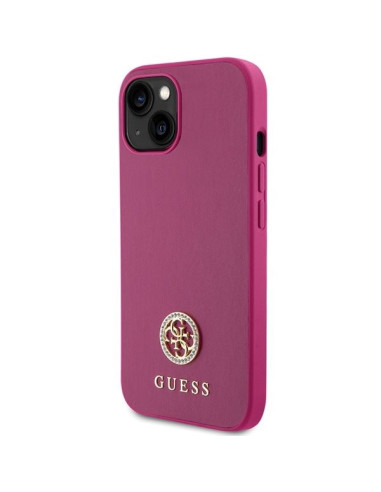 Coque GUESS pour IPHONE 13 / 14 / 15 GUHCP15SPS4DGPP (Strass Metal Logo) rose