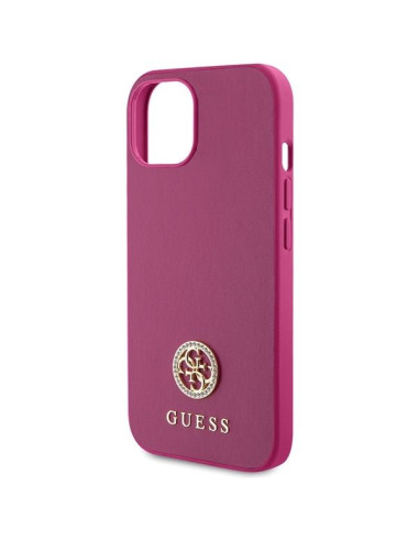 Coque GUESS pour IPHONE 13 / 14 / 15 GUHCP15SPS4DGPP (Strass Metal Logo) rose