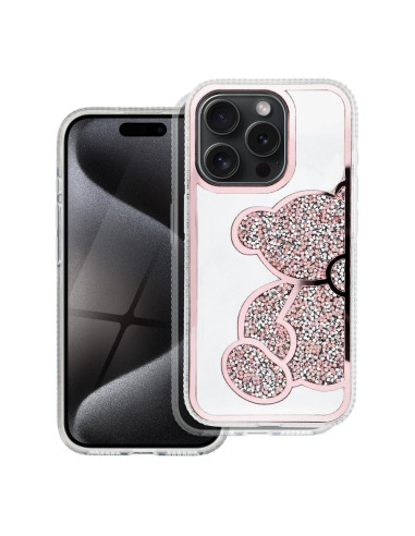 Coque TEDDY BEAR pour IPHONE 16 Pro rose