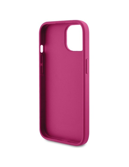Coque GUESS pour IPHONE 13 / 14 / 15 GUHCP15SPS4DGPP (Strass Metal Logo) rose