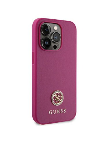 Coque GUESS pour IPHONE 15 Pro GUHCP15LPS4DGPP (Strass Metal Logo) rose