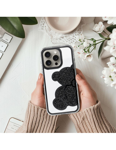 Coque TEDDY BEAR pour IPHONE 16 Plus noir