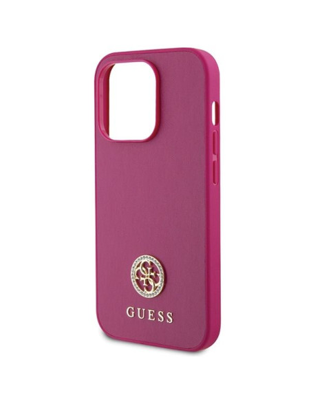 Coque GUESS pour IPHONE 15 Pro GUHCP15LPS4DGPP (Strass Metal Logo) rose