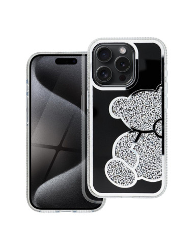 Coque TEDDY BEAR pour IPHONE 16 Plus argenté