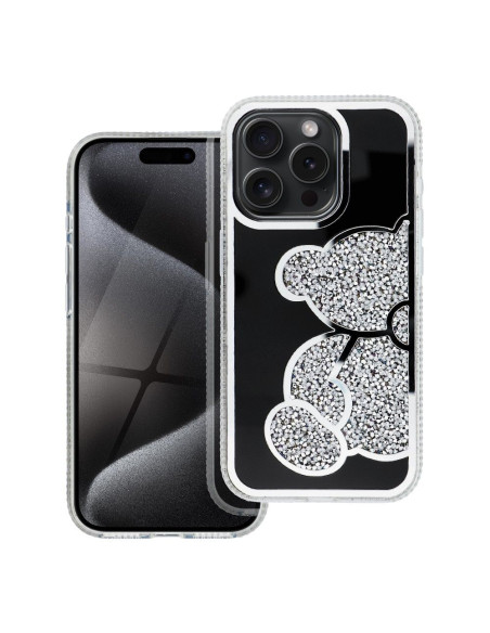 Coque TEDDY BEAR pour IPHONE 16 Plus argenté