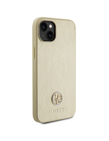 Coque GUESS pour IPHONE 13 / 14 / 15 GUHCP15SPS4DGPD (Cuir 4G Metal Logo Strass) or