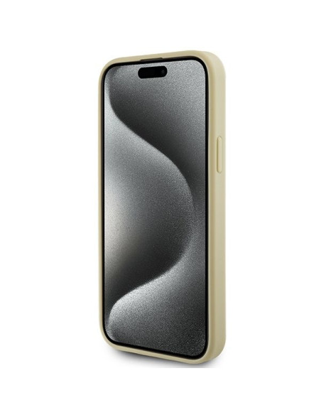 Coque GUESS pour IPHONE 13 / 14 / 15 GUHCP15SPS4DGPD (Cuir 4G Metal Logo Strass) or