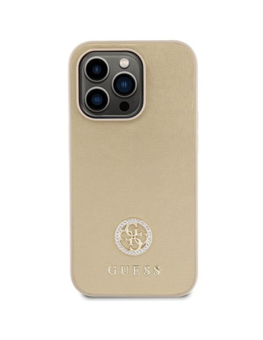 Coque GUESS pour IPHONE 15 Pro GUHCP15LPS4DGPD (Strass Metal Logo) or
