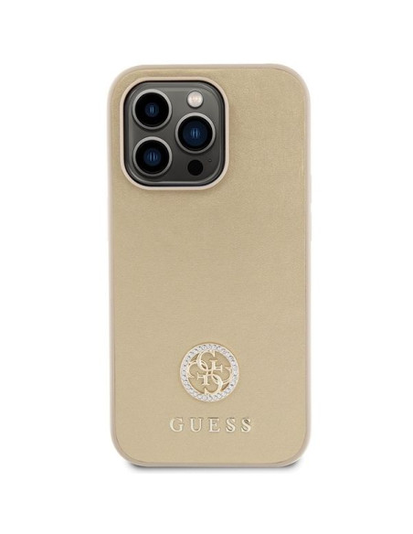 Coque GUESS pour IPHONE 15 Pro GUHCP15LPS4DGPD (Strass Metal Logo) or