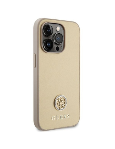 Coque GUESS pour IPHONE 15 Pro GUHCP15LPS4DGPD (Strass Metal Logo) or