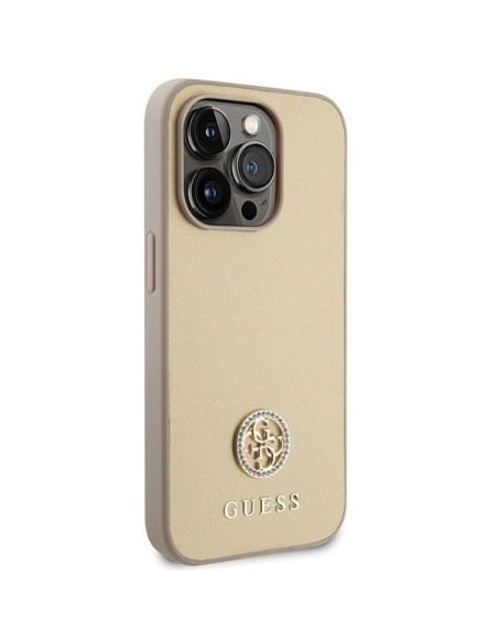 Coque GUESS pour IPHONE 15 Pro GUHCP15LPS4DGPD (Strass Metal Logo) or