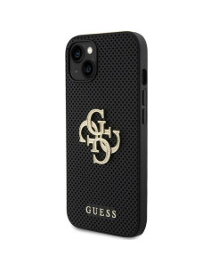 Coque GUESS pour IPHONE 13 / 14 / 15 GUHCP15SPSP4LGK (Cuir perforé 4G Glitter Logo) noir 2