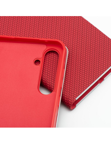 Etui LUNA Carbon pour SAMSUNG A41 noir