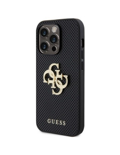 Coque GUESS pour IPHONE 15 Pro GUHCP15LPSP4LGK (Cuir perforé 4G Glitter Logo) noir 2