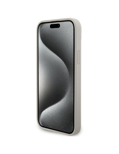 Coque GUESS pour IPHONE 13 / 14 / 15 GUHCP15SPCRTHCD (Croco Triangle Metal Logo) or