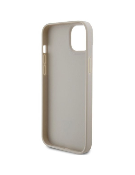 Coque GUESS pour IPHONE 13 / 14 / 15 GUHCP15SPCRTHCD (Croco Triangle Metal Logo) or
