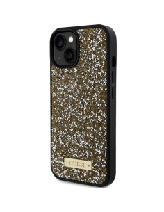 Coque GUESS pour IPHONE 13 / 14 / 15 GUHCP15SPFGSBSD (Rhinestone Metal Logo) jaune 2