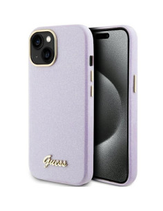 Coque GUESS pour IPHONE 13 / 14 / 15 GUHCP15SPGMCSL (Glitter Glossy Script) lilas