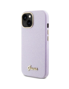 Coque GUESS pour IPHONE 13 / 14 / 15 GUHCP15SPGMCSL (Glitter Glossy Script) lilas 2