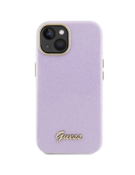 Coque GUESS pour IPHONE 13 / 14 / 15 GUHCP15SPGMCSL (Glitter Glossy Script) lilas