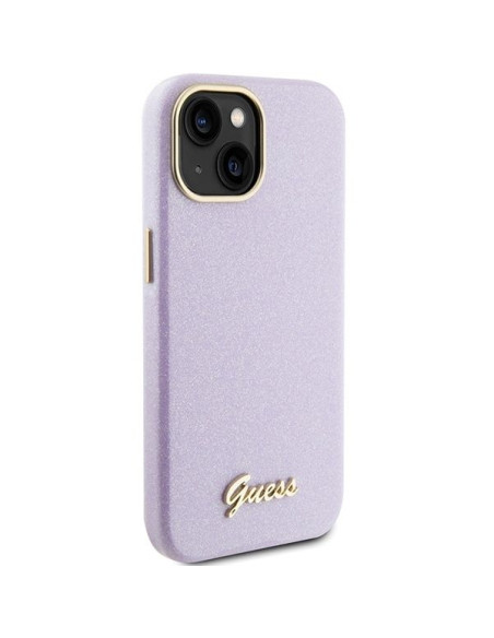 Coque GUESS pour IPHONE 13 / 14 / 15 GUHCP15SPGMCSL (Glitter Glossy Script) lilas