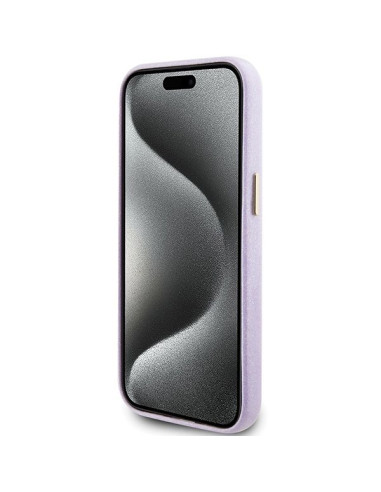 Coque GUESS pour IPHONE 13 / 14 / 15 GUHCP15SPGMCSL (Glitter Glossy Script) lilas