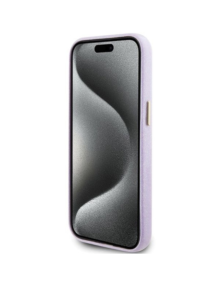 Coque GUESS pour IPHONE 13 / 14 / 15 GUHCP15SPGMCSL (Glitter Glossy Script) lilas