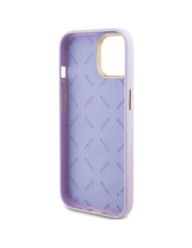 Coque GUESS pour IPHONE 13 / 14 / 15 GUHCP15SPGMCSL (Glitter Glossy Script) lilas