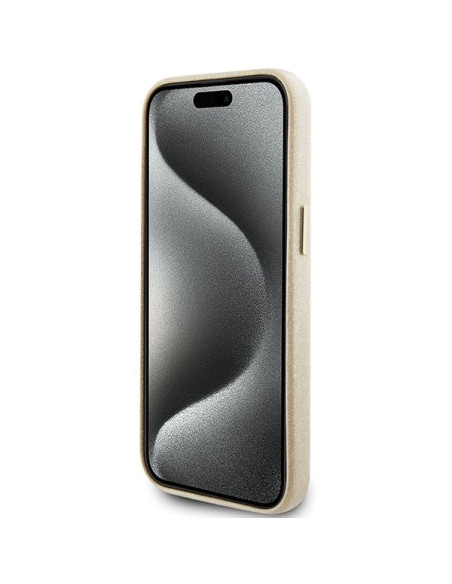 Coque GUESS pour IPHONE 13 / 14 / 15 GUHCP15SPGMCSD (Glitter Glossy Script) Or
