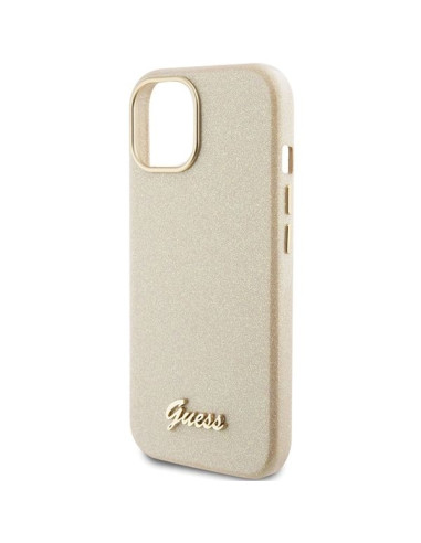 Coque GUESS pour IPHONE 13 / 14 / 15 GUHCP15SPGMCSD (Glitter Glossy Script) Or