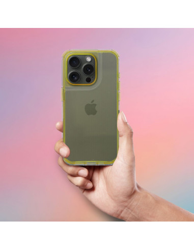 Coque MATRIX CLEAR pour IPHONE 13 jaune