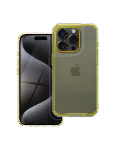 Coque MATRIX CLEAR pour IPHONE 16 jaune