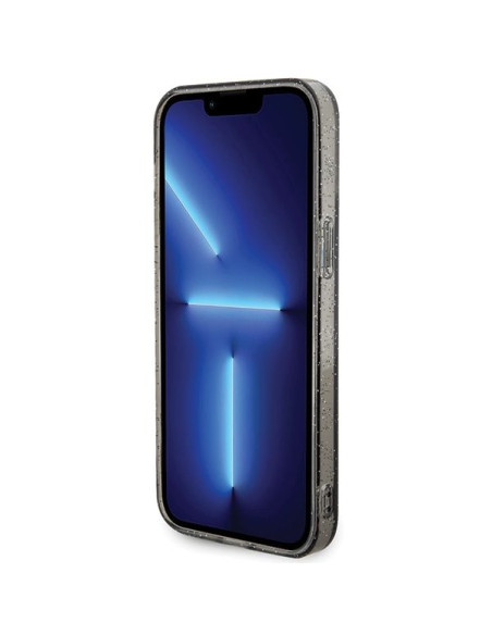 Véritable KARL LAGERFELD Case KLHMP15XHGKCNOK pour iPhone 15 PRO MAX (Glitter + MAG / noir)