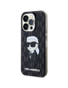 Véritable KARL LAGERFELD Case KLHCP15LHNKMKLK pour iPhone 15 PRO (Iconic Monogram / Black) 2