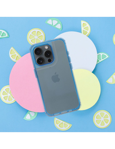 Coque MATRIX CLEAR pour IPHONE 16 bleu