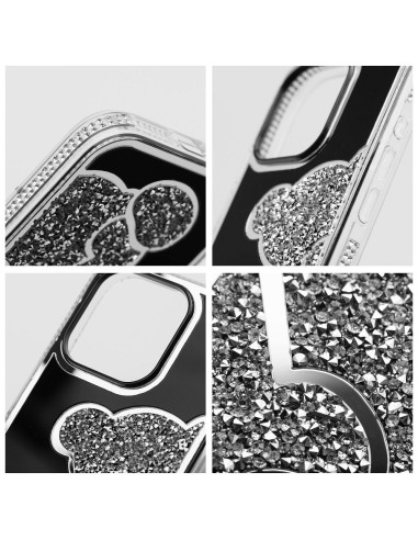 Coque TEDDY BEAR pour IPHONE 16 argenté