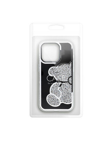 Coque TEDDY BEAR pour IPHONE 16 argenté
